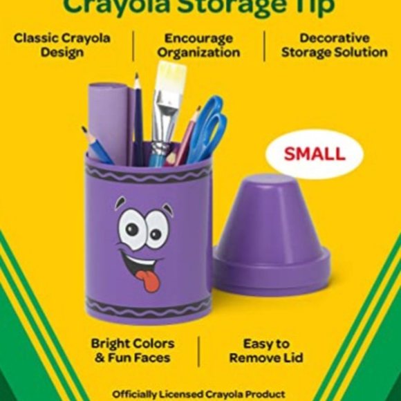 'CRAYOLA' CRAYON SHAPE STORAGE BINS & HANGING PEGS 12 PIECE SET - Picture 8 of 16